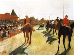 Edgar Degas Race Horses before the Stands oil painting image